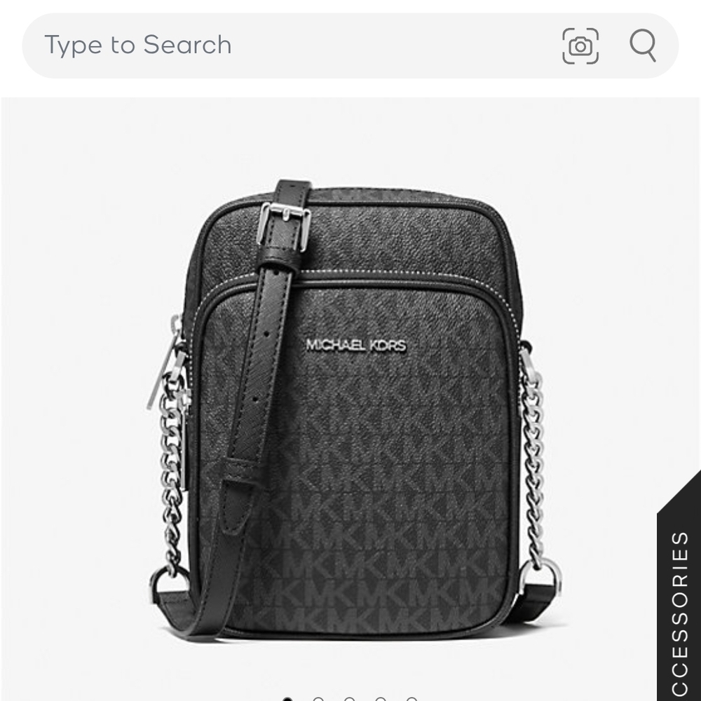Michael Kors Black Messenger Bag with Signature Style